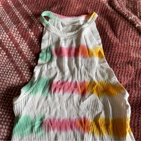 FREE PEOPLE - WE THE FREE - High Neck Tie-dye Rainbow Tank Top Shirt Camisole - Picture 4 of 8